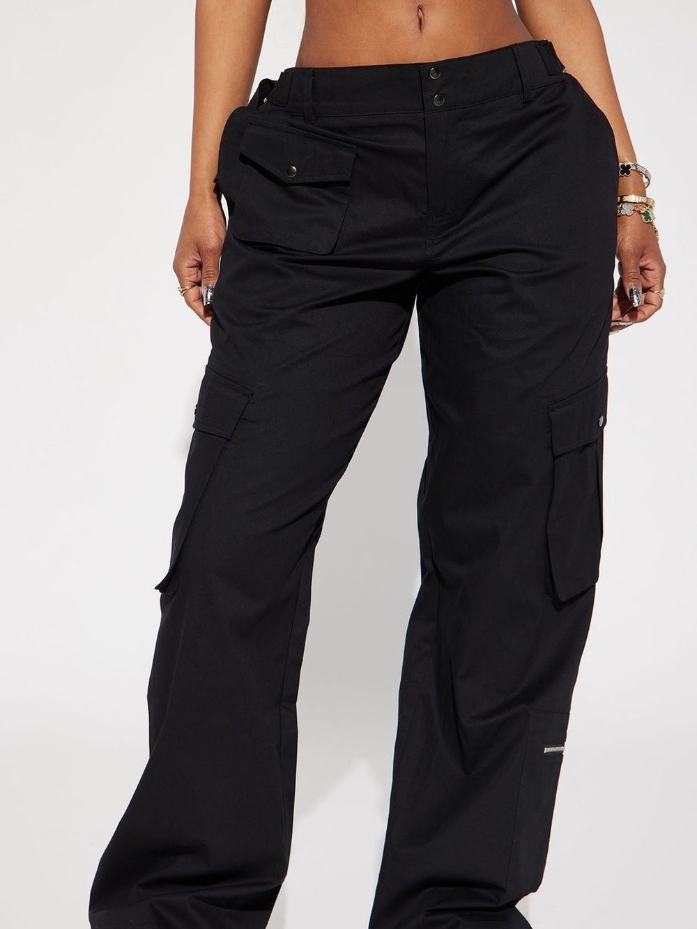 NWOT Black Cargo Pants for Women - Utility Style